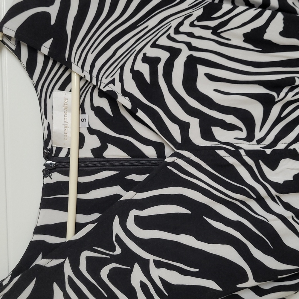 Corey Lynn Calter Zebra Print Romper - Small - image 2